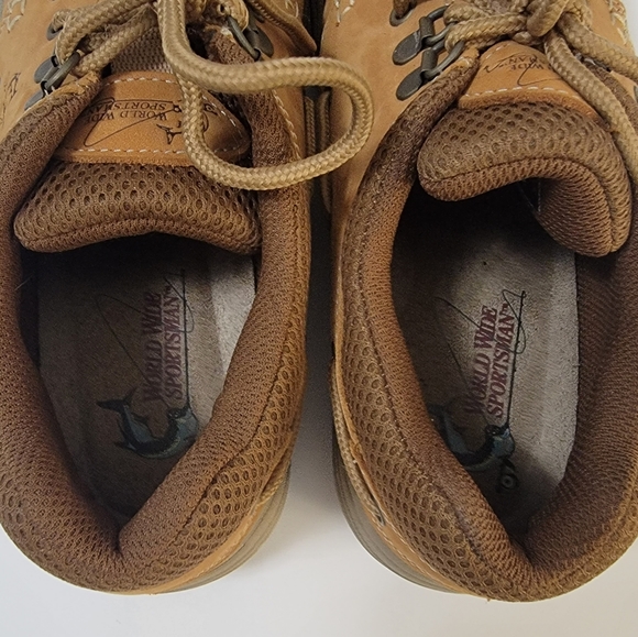 World Wide Sportsman Blue Water Oxford Tan Shoes Mens Size 8 - Picture 11 of 14